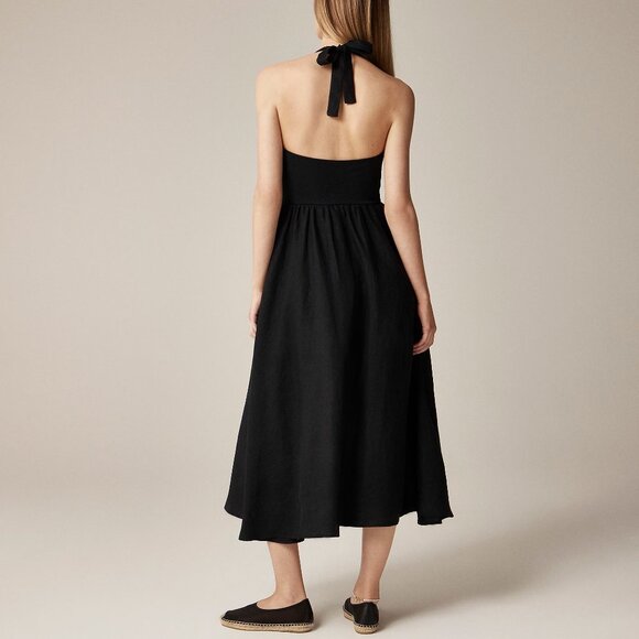 J. Crew Halter Mixy Dress in Black - Picture 2 of 5